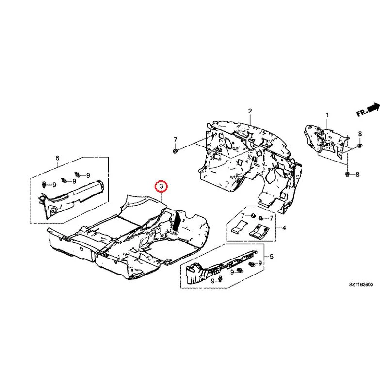 [NEW] JDM HONDA CR-Z ZF1 2012 Grommets (Front) GENUINE OEM - Image 4