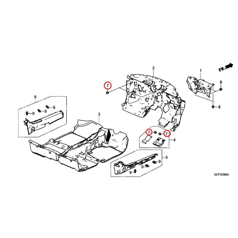 [NEW] JDM HONDA CR-Z ZF1 2012 Grommets (Front) GENUINE OEM - Image 8