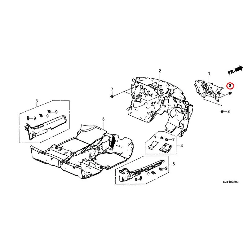 [NEW] JDM HONDA CR-Z ZF1 2012 Grommets (Front) GENUINE OEM - Image 9