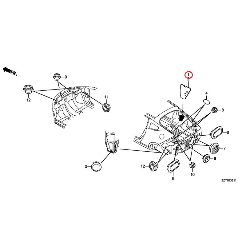 [NEW] JDM HONDA CR-Z ZF1 2012 Grommets (Rear) GENUINE OEM - Image 2