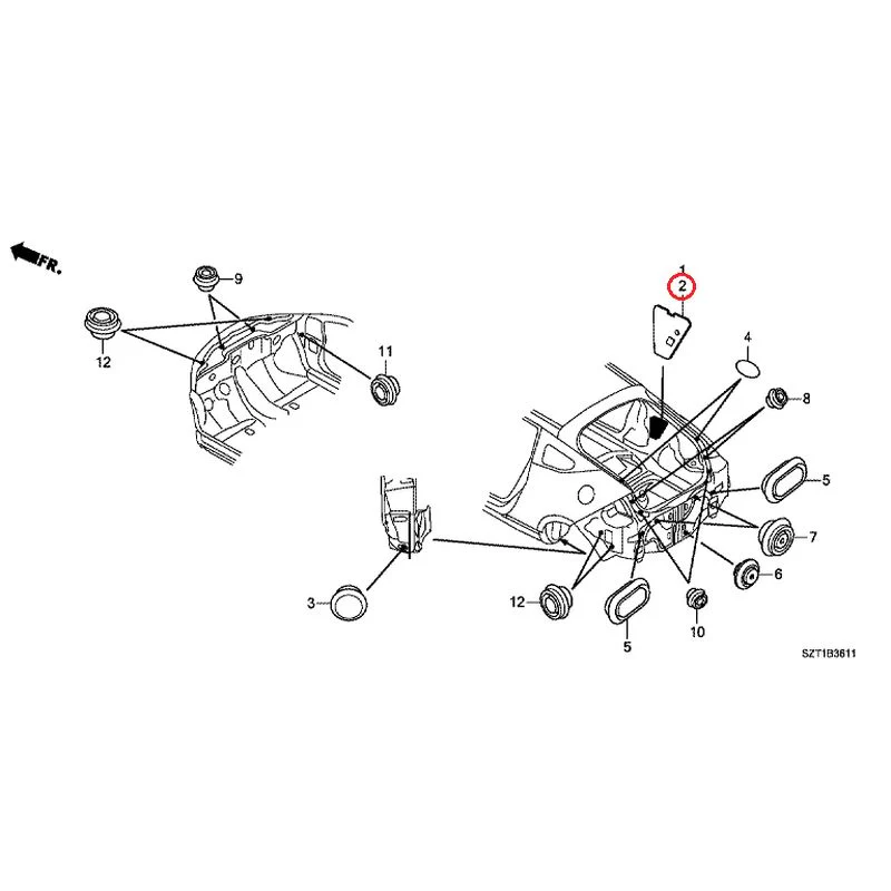 [NEW] JDM HONDA CR-Z ZF1 2012 Grommets (Rear) GENUINE OEM - Image 3
