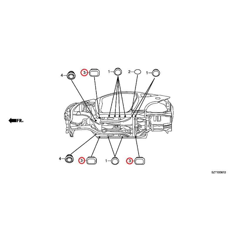 [NEW] JDM HONDA CR-Z ZF1 2012 Grommet (Lower) GENUINE OEM - Image 4
