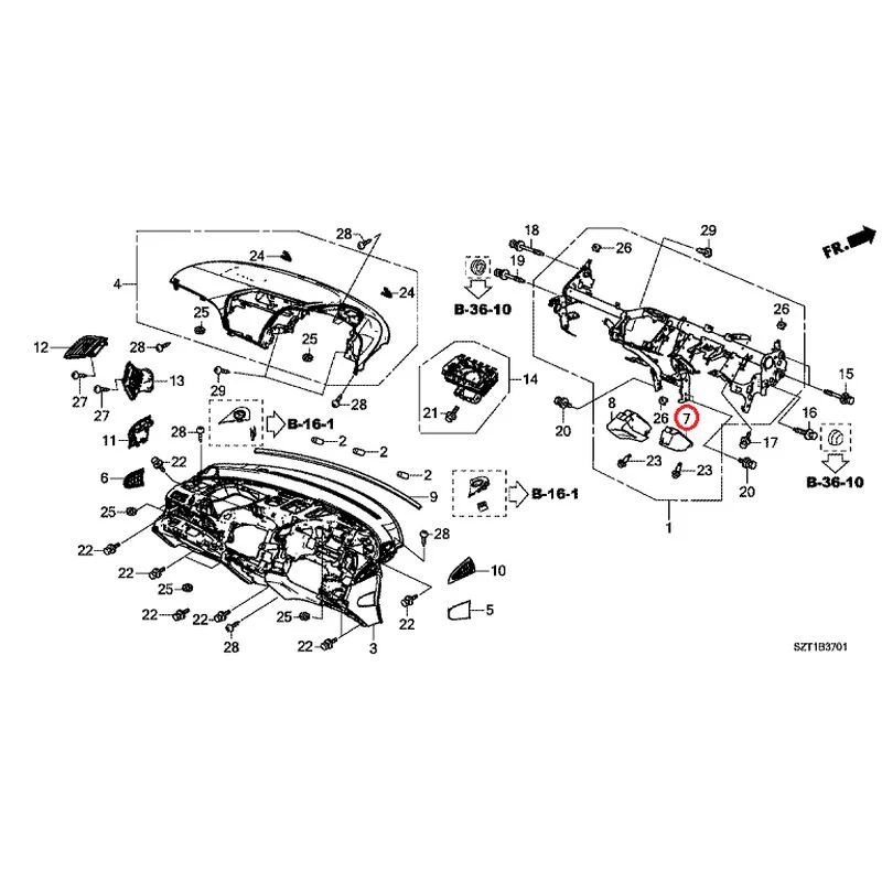 [NEW] JDM HONDA CR-Z ZF1 2012 Instrument panel GENUINE OEM - Image 11