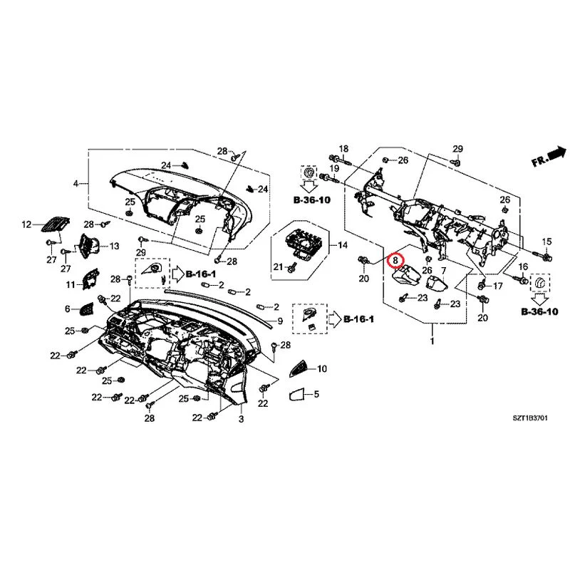 [NEW] JDM HONDA CR-Z ZF1 2012 Instrument panel GENUINE OEM - Image 12