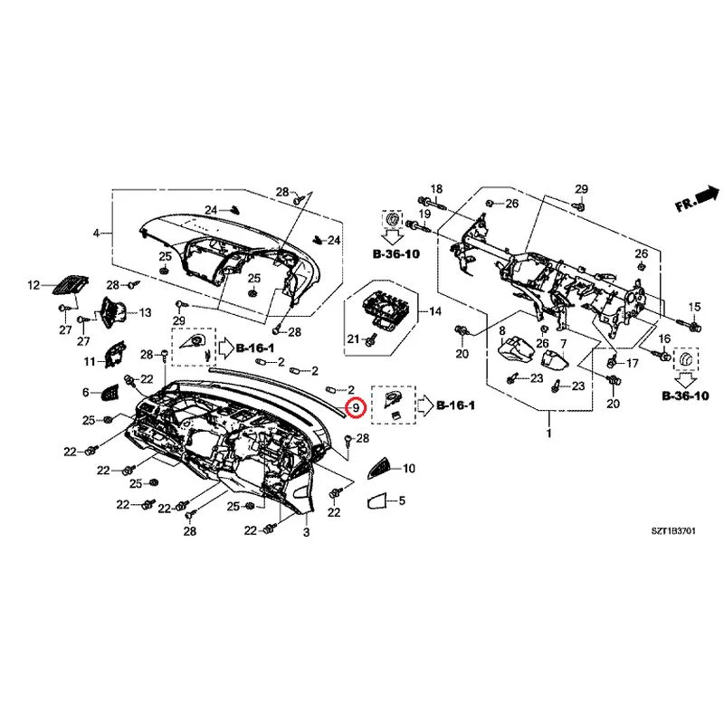 [NEW] JDM HONDA CR-Z ZF1 2012 Instrument panel GENUINE OEM - Image 13
