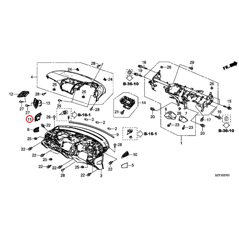 [NEW] JDM HONDA CR-Z ZF1 2012 Instrument panel GENUINE OEM - Image 15