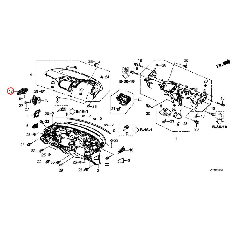 [NEW] JDM HONDA CR-Z ZF1 2012 Instrument panel GENUINE OEM - Image 16