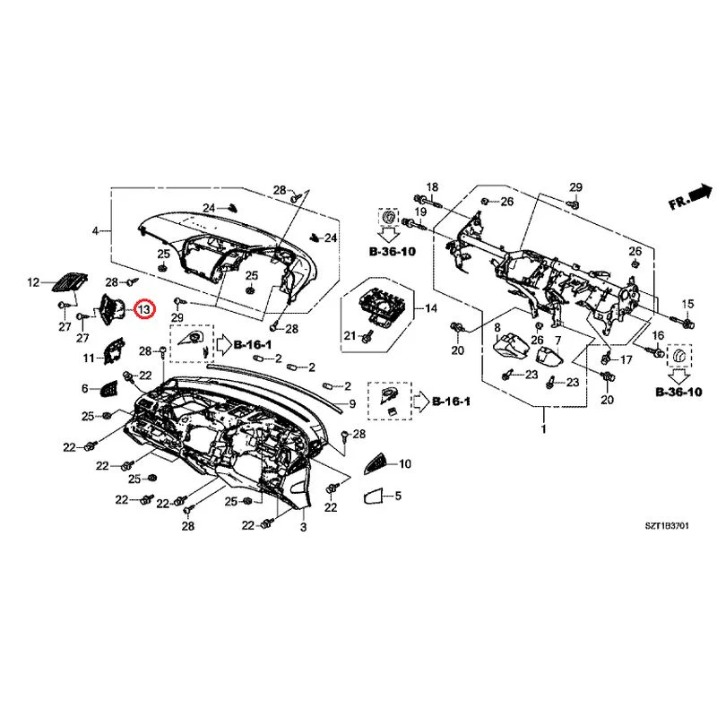 [NEW] JDM HONDA CR-Z ZF1 2012 Instrument panel GENUINE OEM - Image 17