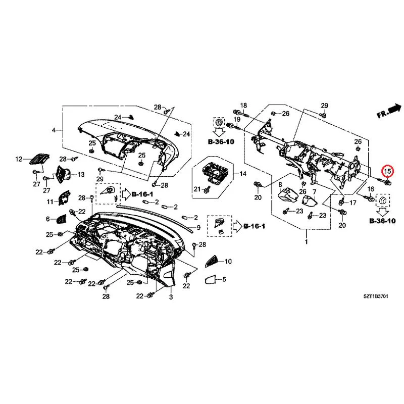 [NEW] JDM HONDA CR-Z ZF1 2012 Instrument panel GENUINE OEM - Image 19