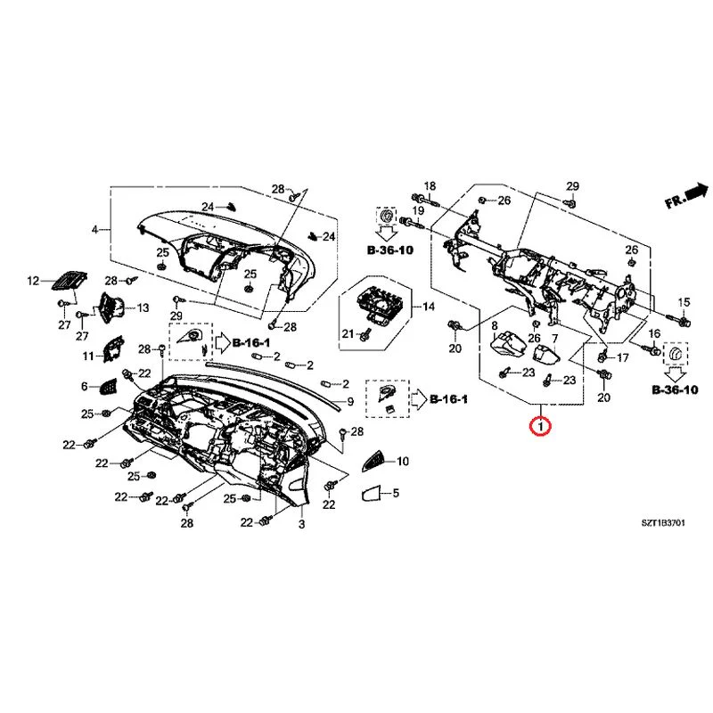 [NEW] JDM HONDA CR-Z ZF1 2012 Instrument panel GENUINE OEM - Image 2