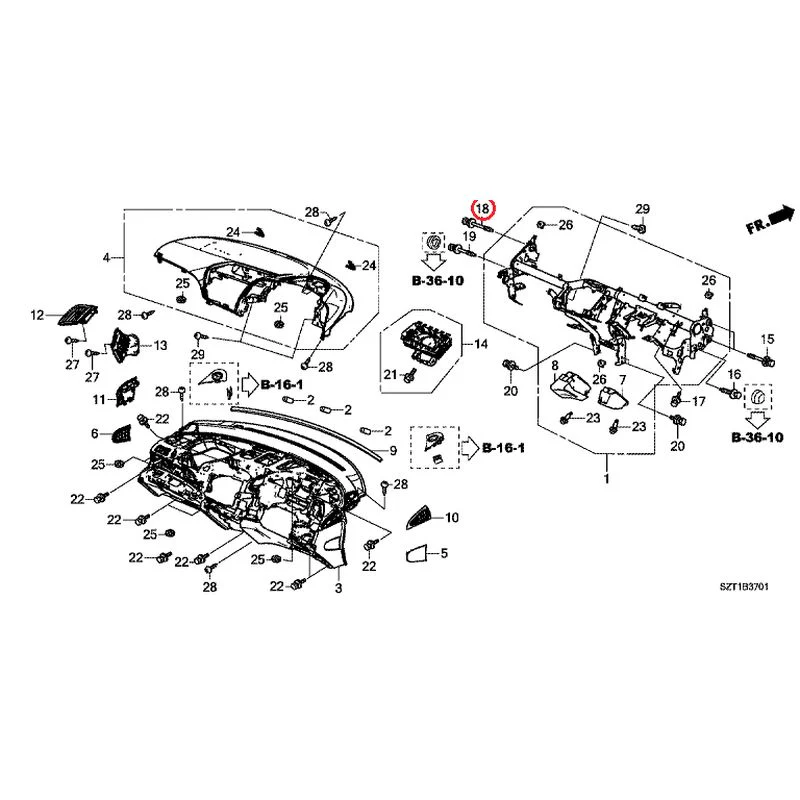 [NEW] JDM HONDA CR-Z ZF1 2012 Instrument panel GENUINE OEM - Image 22
