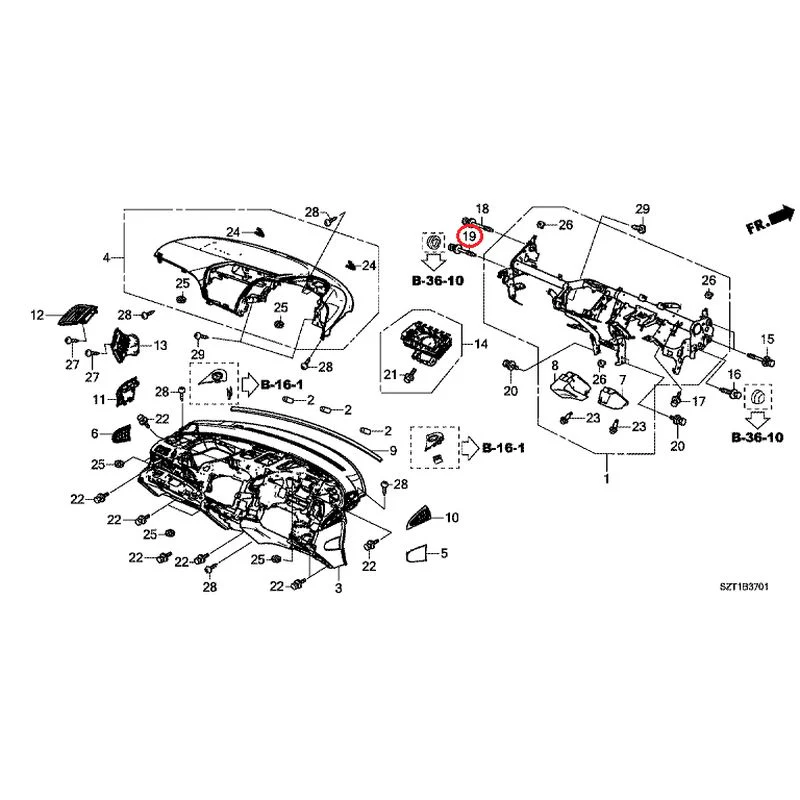 [NEW] JDM HONDA CR-Z ZF1 2012 Instrument panel GENUINE OEM - Image 23