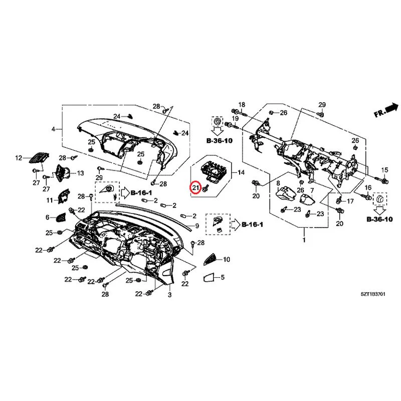 [NEW] JDM HONDA CR-Z ZF1 2012 Instrument panel GENUINE OEM - Image 24