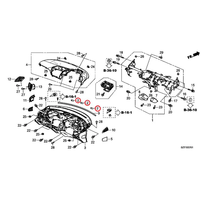 [NEW] JDM HONDA CR-Z ZF1 2012 Instrument panel GENUINE OEM - Image 3