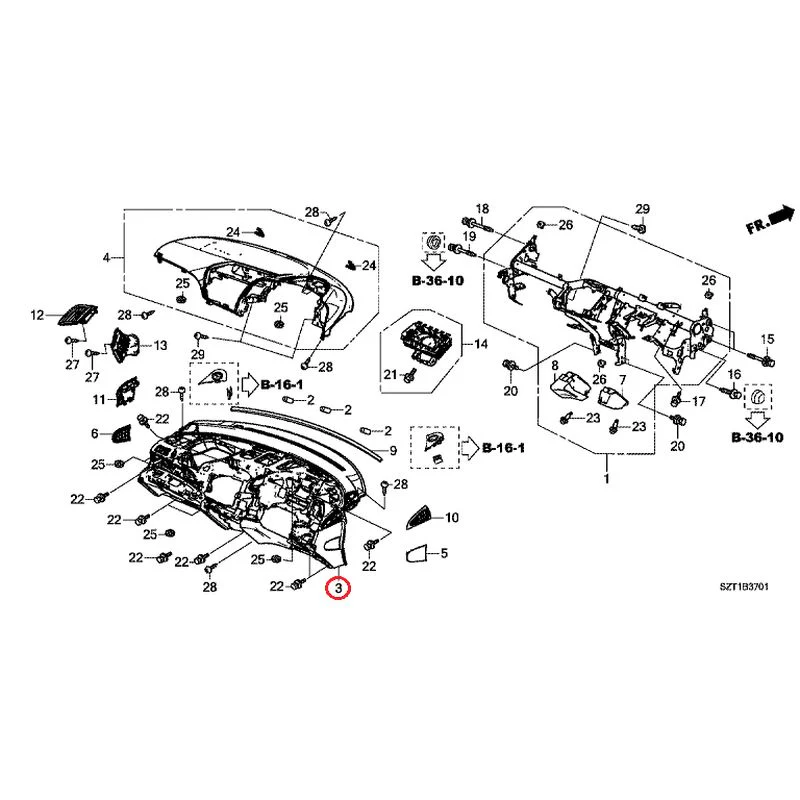 [NEW] JDM HONDA CR-Z ZF1 2012 Instrument panel GENUINE OEM - Image 4