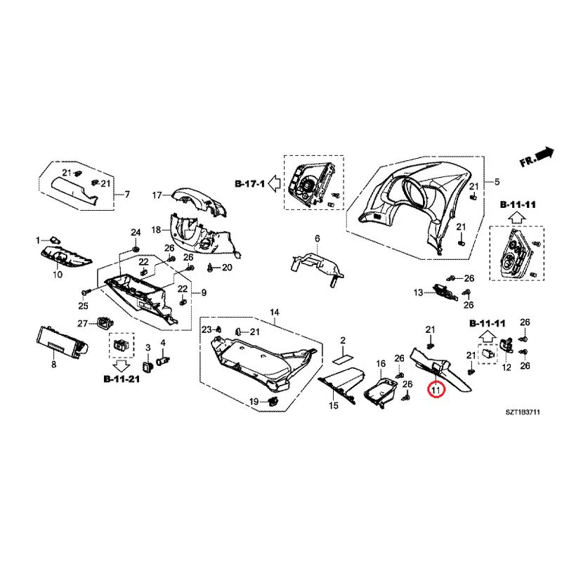 [NEW] JDM HONDA CR-Z ZF1 2012 Instrument panel garnish (driver side) GENUINE OEM - Image 16
