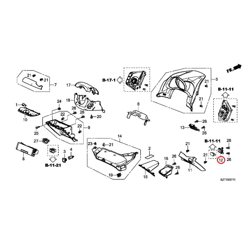 [NEW] JDM HONDA CR-Z ZF1 2012 Instrument panel garnish (driver side) GENUINE OEM - Image 20