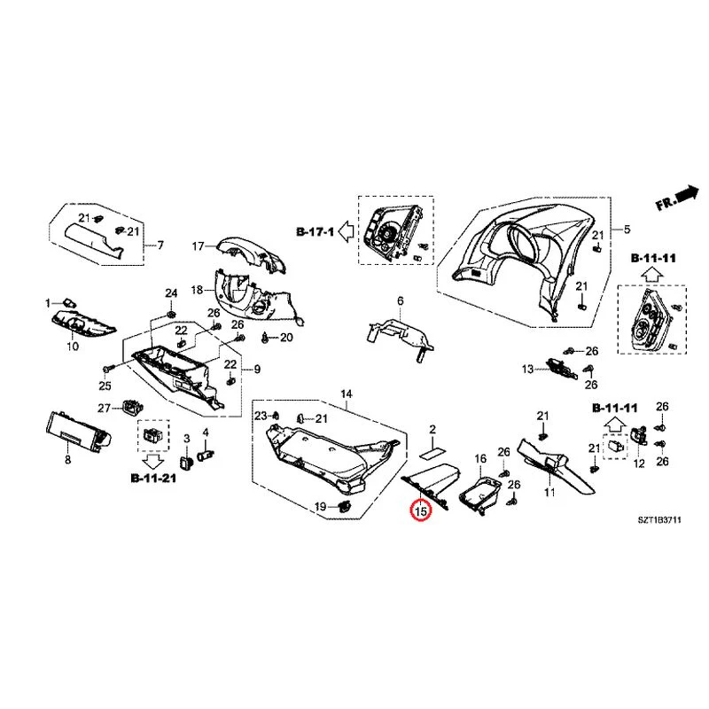 [NEW] JDM HONDA CR-Z ZF1 2012 Instrument panel garnish (driver side) GENUINE OEM - Image 25