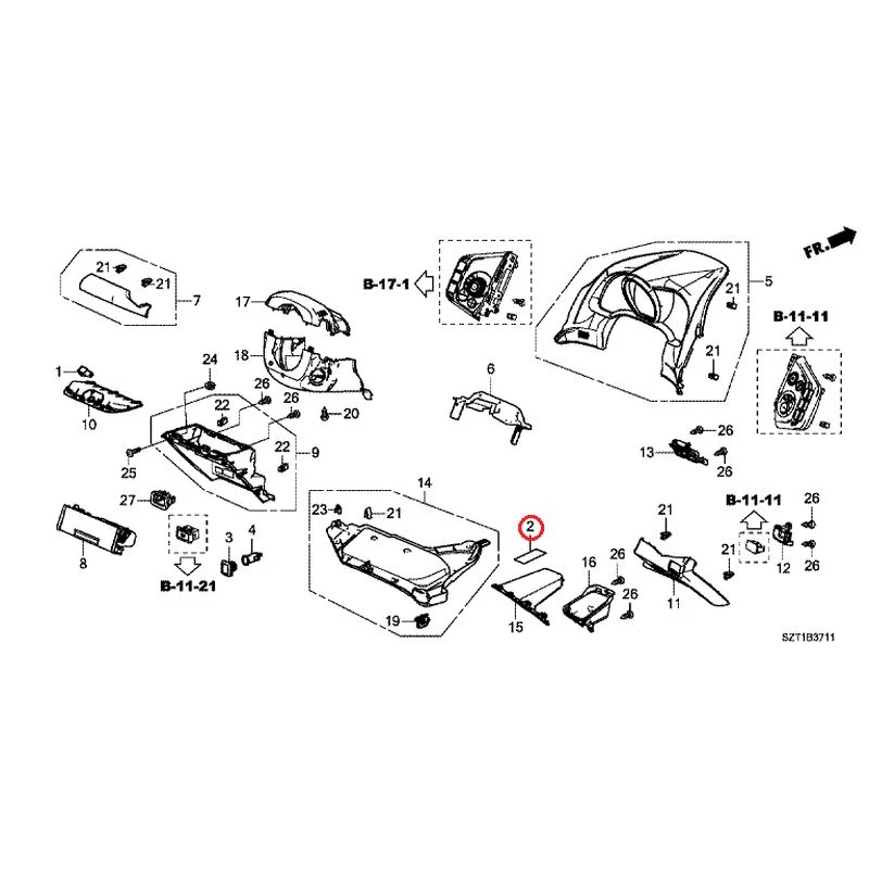 [NEW] JDM HONDA CR-Z ZF1 2012 Instrument panel garnish (driver side) GENUINE OEM - Image 3