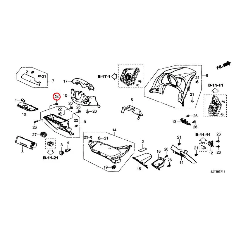 [NEW] JDM HONDA CR-Z ZF1 2012 Instrument panel garnish (driver side) GENUINE OEM - Image 35