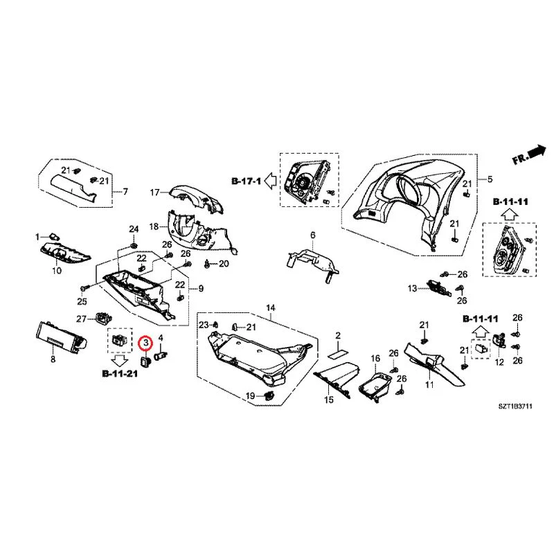 [NEW] JDM HONDA CR-Z ZF1 2012 Instrument panel garnish (driver side) GENUINE OEM - Image 4