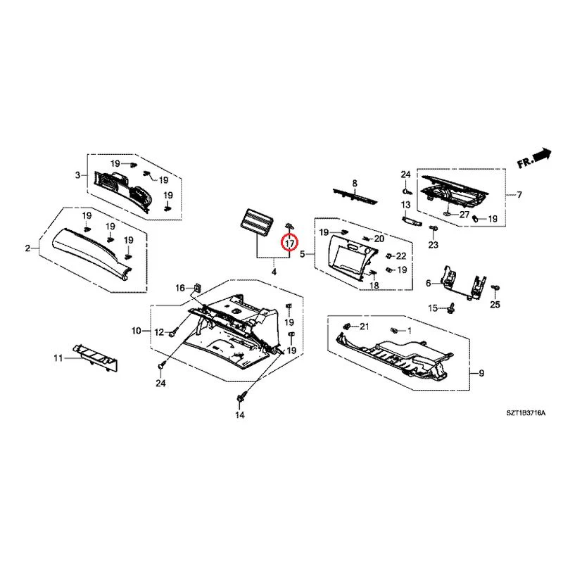 [NEW] JDM HONDA CR-Z ZF1 2012 Instrument panel garnish (passenger side) GENUINE OEM - Image 20