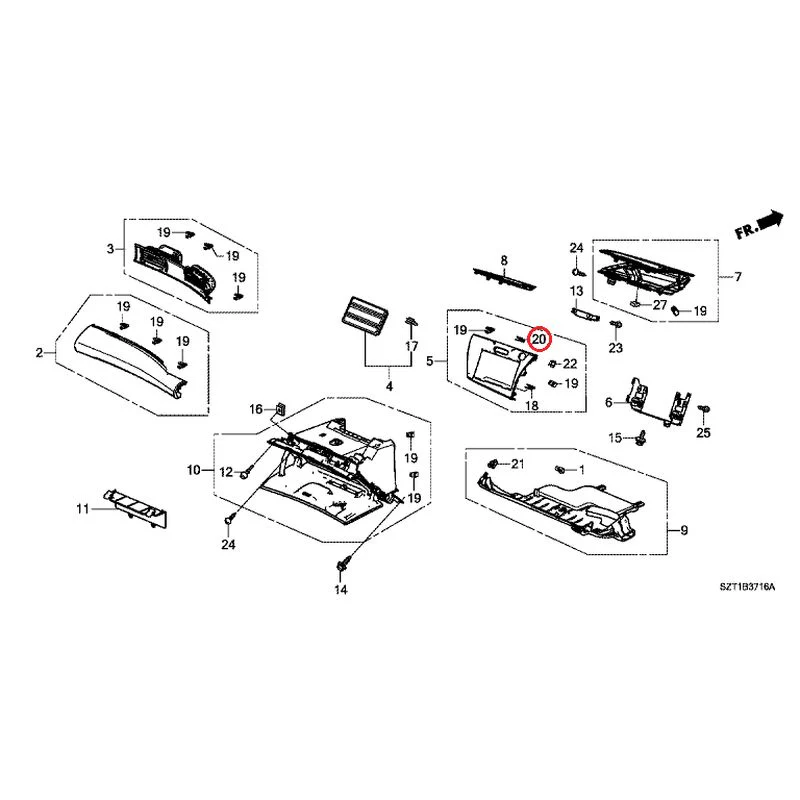 [NEW] JDM HONDA CR-Z ZF1 2012 Instrument panel garnish (passenger side) GENUINE OEM - Image 23