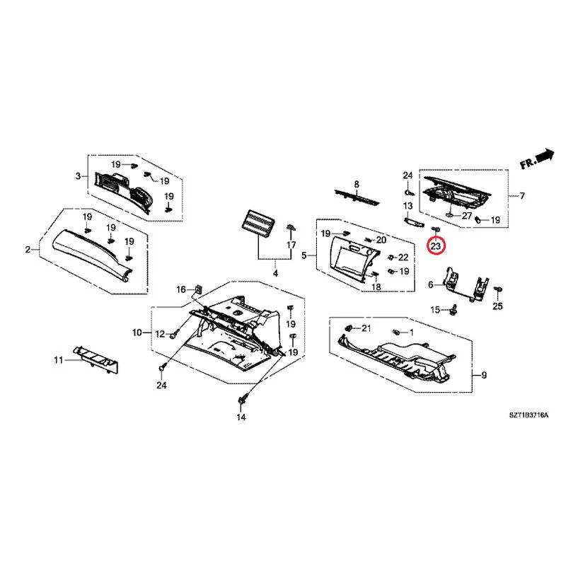 [NEW] JDM HONDA CR-Z ZF1 2012 Instrument panel garnish (passenger side) GENUINE OEM - Image 26
