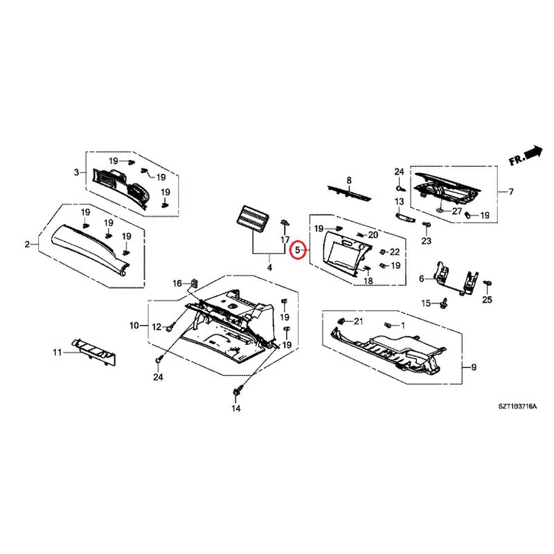 [NEW] JDM HONDA CR-Z ZF1 2012 Instrument panel garnish (passenger side) GENUINE OEM - Image 7