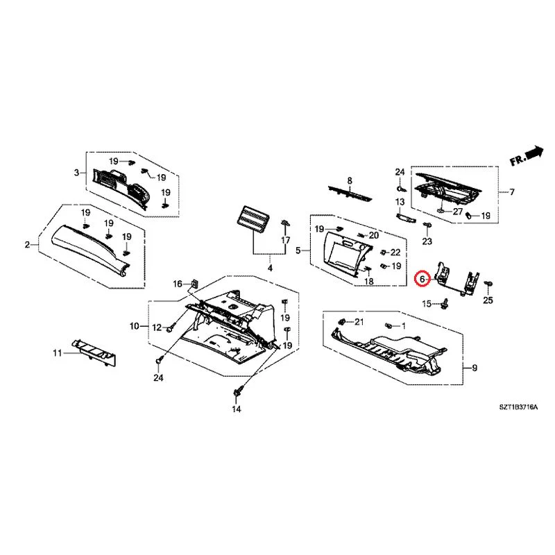 [NEW] JDM HONDA CR-Z ZF1 2012 Instrument panel garnish (passenger side) GENUINE OEM - Image 8