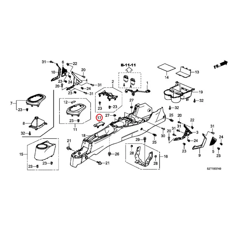 [NEW] JDM HONDA CR-Z ZF1 2012 Console GENUINE OEM - Image 18