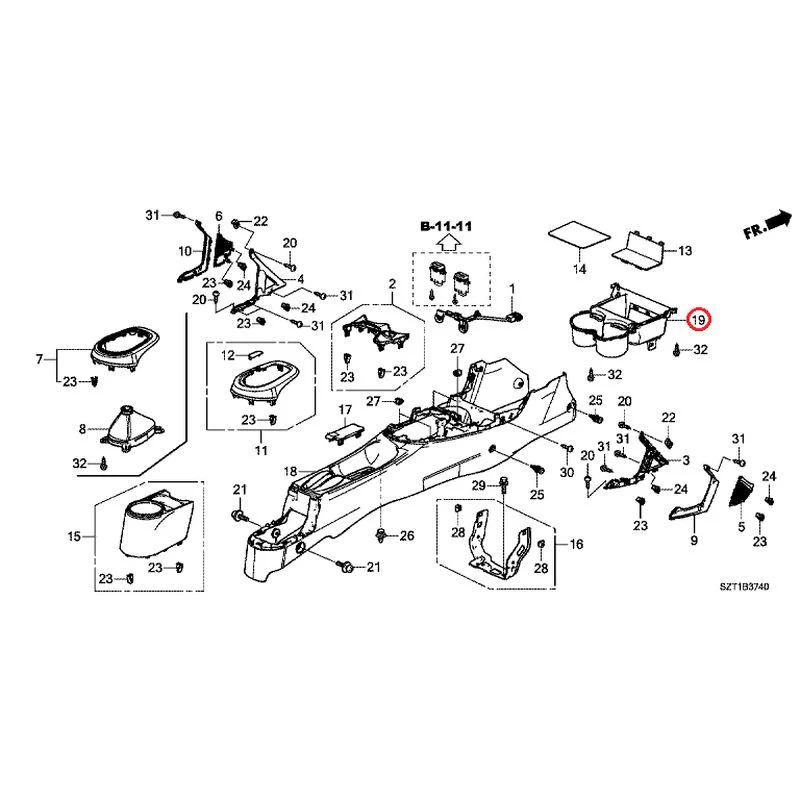 [NEW] JDM HONDA CR-Z ZF1 2012 Console GENUINE OEM - Image 22