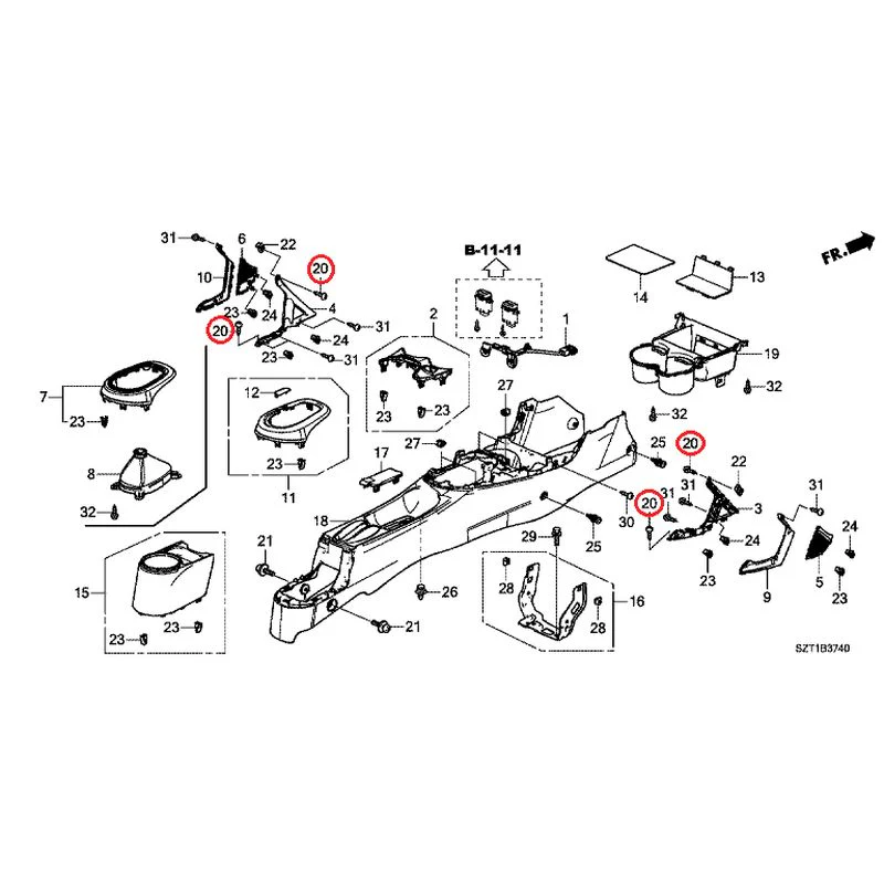 [NEW] JDM HONDA CR-Z ZF1 2012 Console GENUINE OEM - Image 23