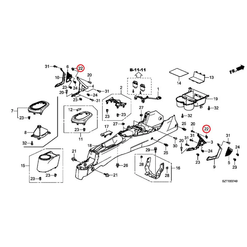 [NEW] JDM HONDA CR-Z ZF1 2012 Console GENUINE OEM - Image 25