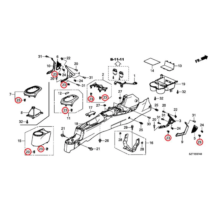 [NEW] JDM HONDA CR-Z ZF1 2012 Console GENUINE OEM - Image 26