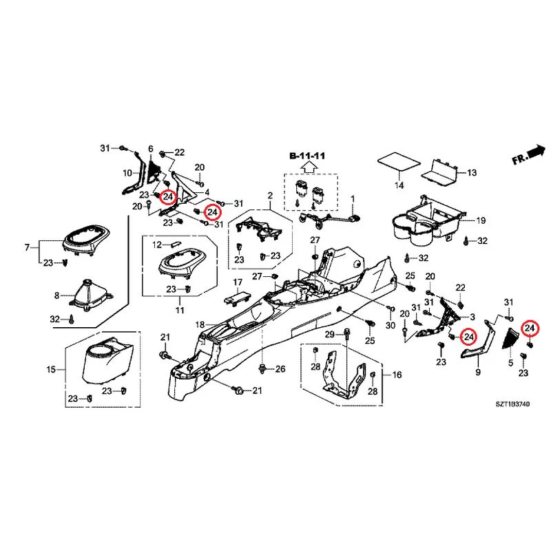 [NEW] JDM HONDA CR-Z ZF1 2012 Console GENUINE OEM - Image 27