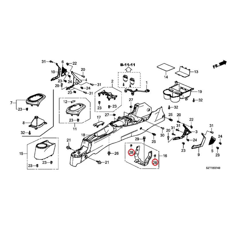 [NEW] JDM HONDA CR-Z ZF1 2012 Console GENUINE OEM - Image 32