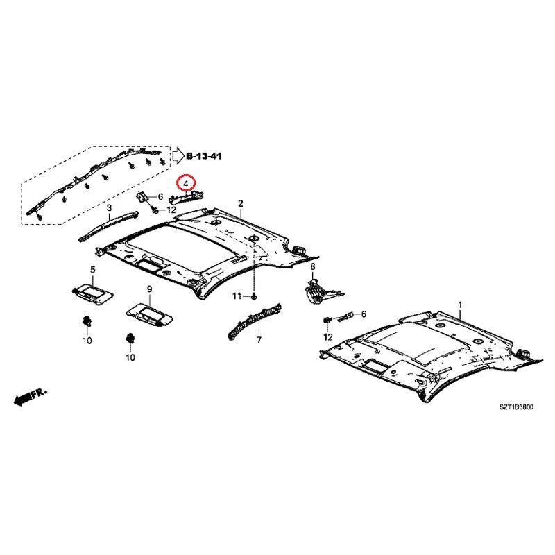 [NEW] JDM HONDA CR-Z ZF1 2012 Roof Lining GENUINE OEM - Image 11