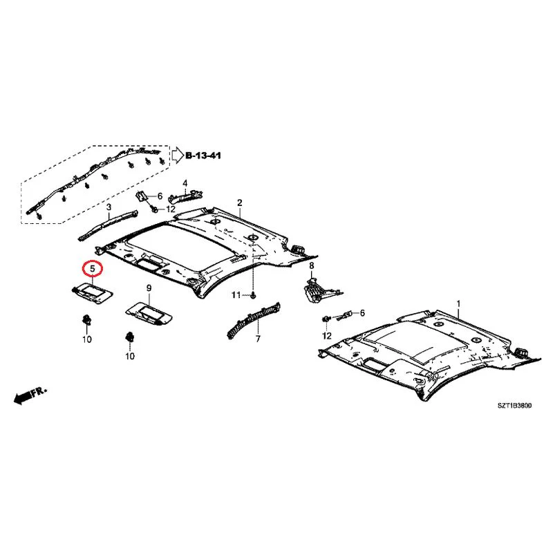 [NEW] JDM HONDA CR-Z ZF1 2012 Roof Lining GENUINE OEM - Image 13