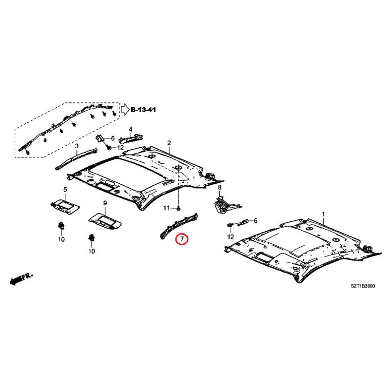 [NEW] JDM HONDA CR-Z ZF1 2012 Roof Lining GENUINE OEM - Image 17