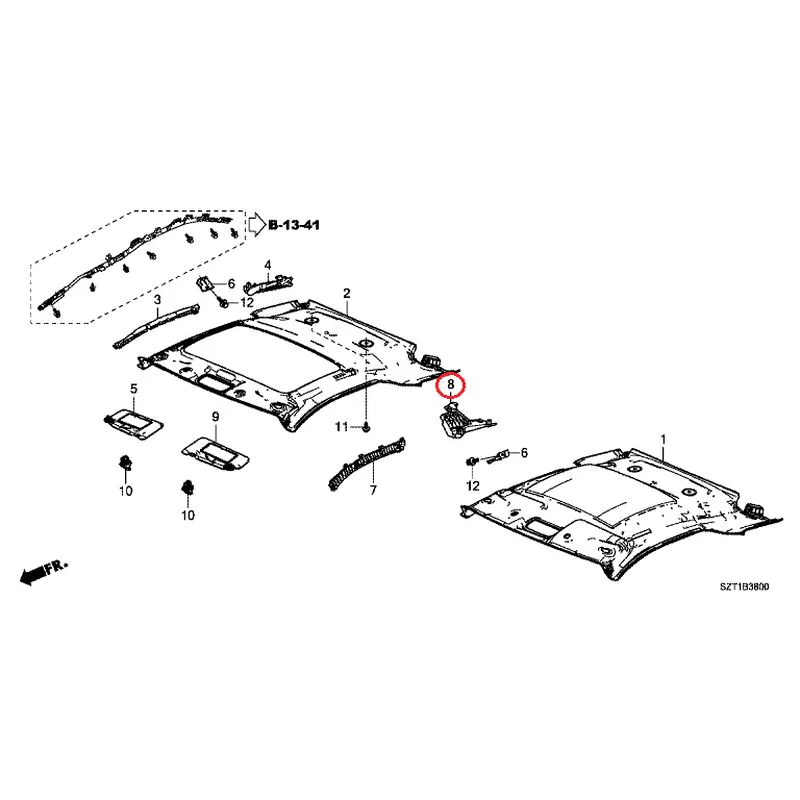 [NEW] JDM HONDA CR-Z ZF1 2012 Roof Lining GENUINE OEM - Image 18