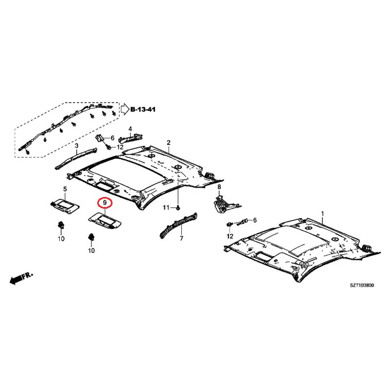 [NEW] JDM HONDA CR-Z ZF1 2012 Roof Lining GENUINE OEM - Image 20