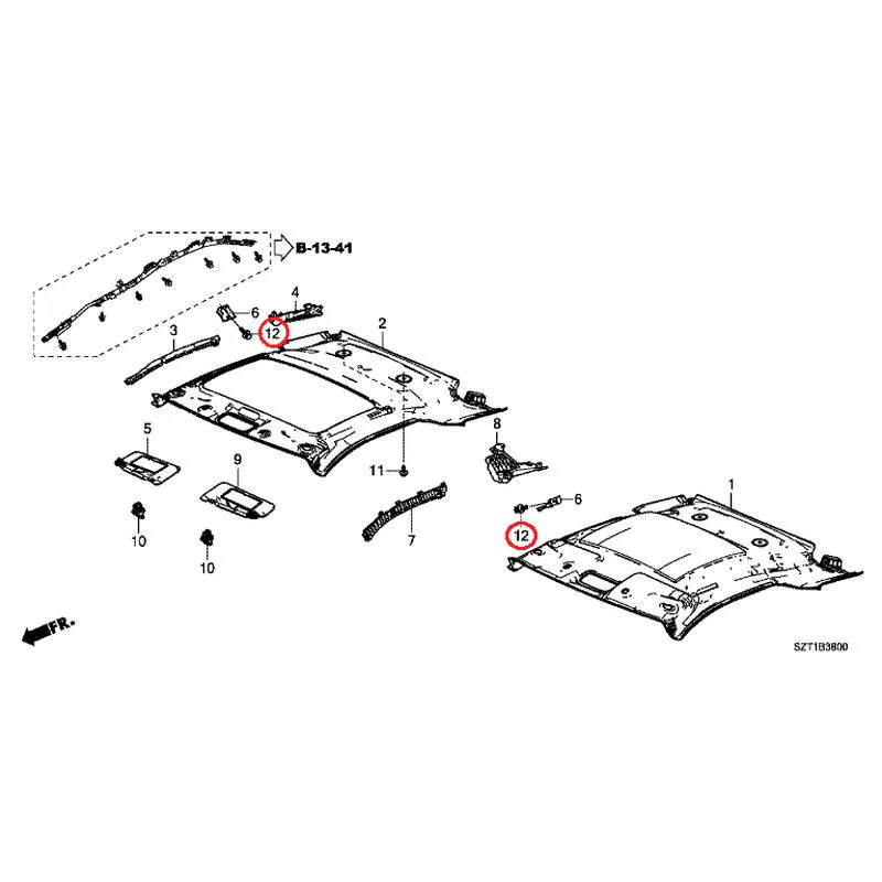 [NEW] JDM HONDA CR-Z ZF1 2012 Roof Lining GENUINE OEM - Image 27