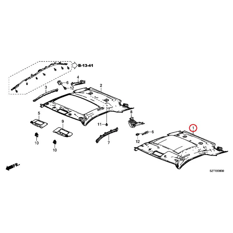 [NEW] JDM HONDA CR-Z ZF1 2012 Roof Lining GENUINE OEM - Image 4