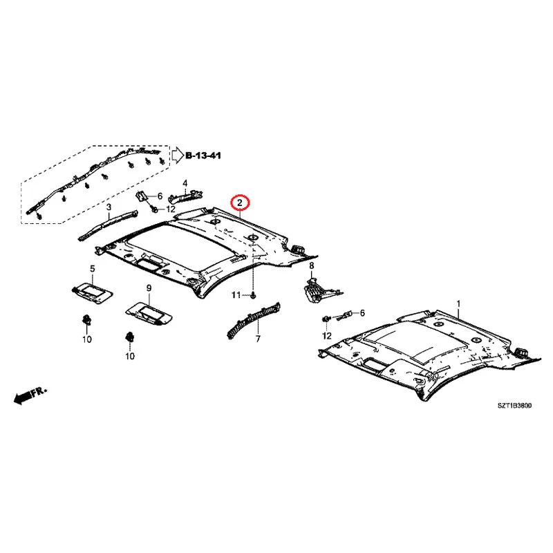 [NEW] JDM HONDA CR-Z ZF1 2012 Roof Lining GENUINE OEM - Image 6