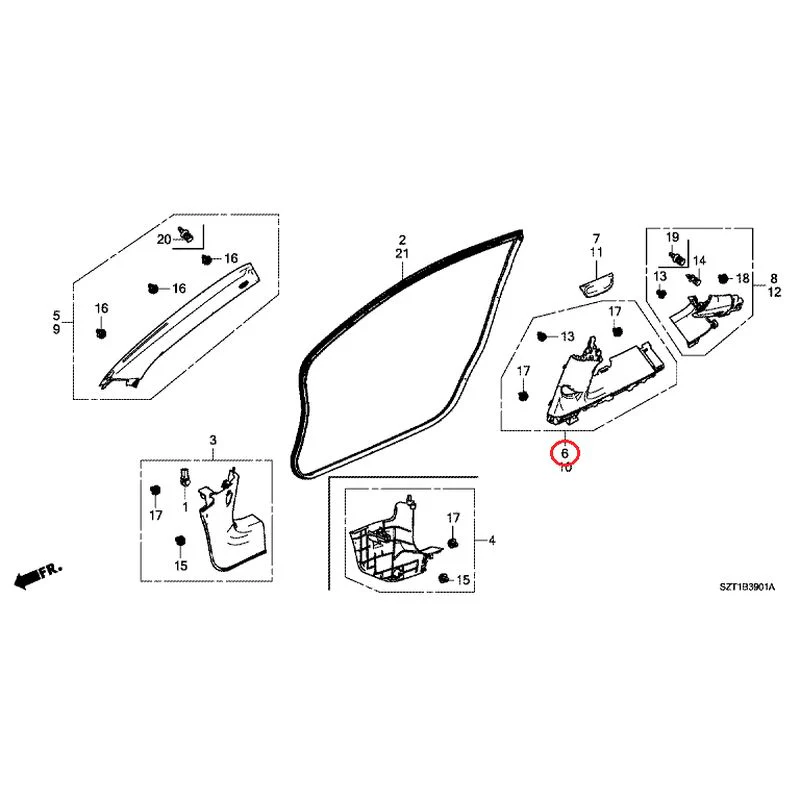[NEW] JDM HONDA CR-Z ZF1 2012 Pillar Garnish GENUINE OEM - Image 13