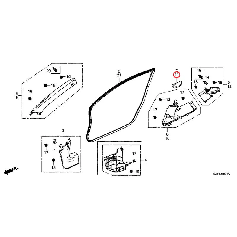 [NEW] JDM HONDA CR-Z ZF1 2012 Pillar Garnish GENUINE OEM - Image 28