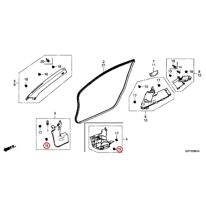 [NEW] JDM HONDA CR-Z ZF1 2012 Pillar Garnish GENUINE OEM - Image 36