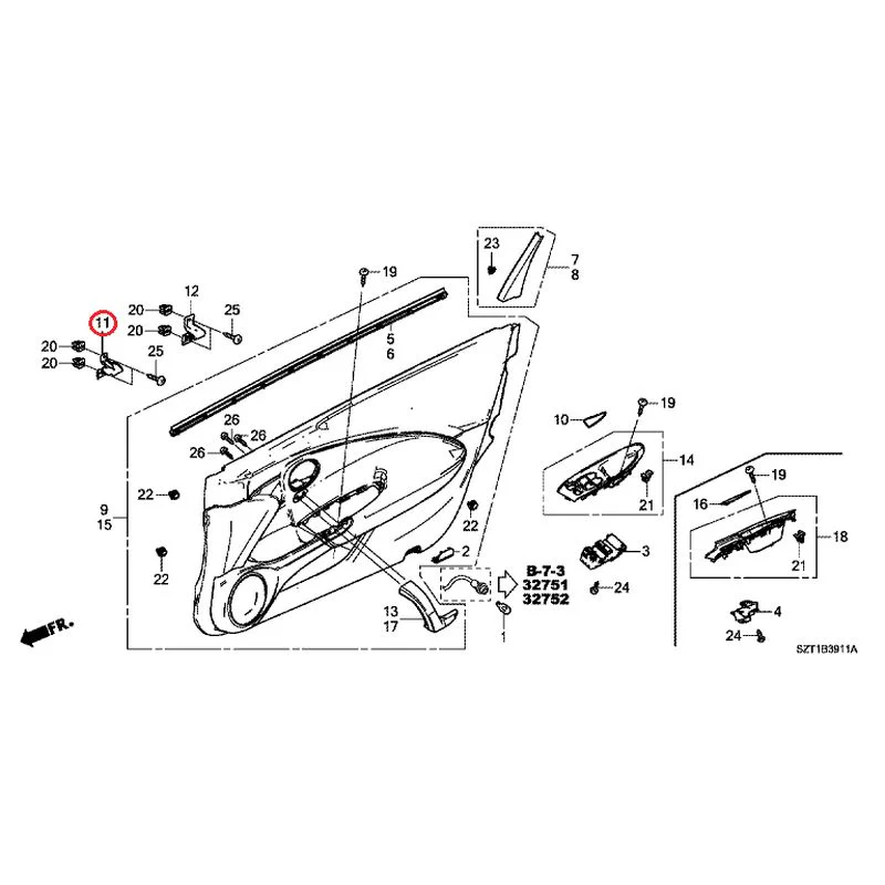 [NEW] JDM HONDA CR-Z ZF1 2012 Door Linings GENUINE OEM - Image 16