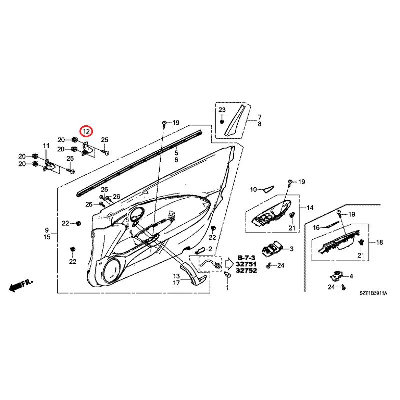 [NEW] JDM HONDA CR-Z ZF1 2012 Door Linings GENUINE OEM - Image 17